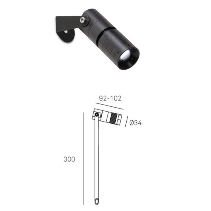LEDS-C4  ZOOM 05-E030-05 reflektor ogrodowy LED 3,6W 3000K, 4000K