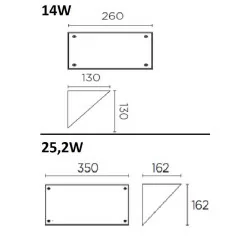 LEDS-C4  Curie Glass wall outdoor lamp