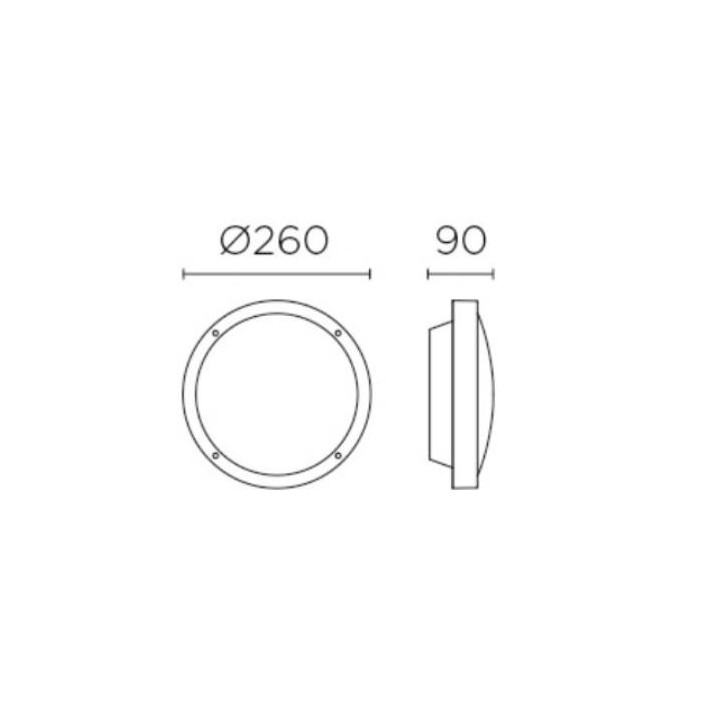 LEDS-C4  Basic Aluminium 15-9835-14/34/Z5 ceiling outdoor lamp LED