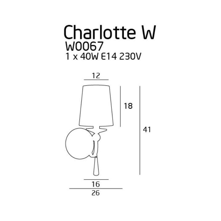 Maxlight CHARLOTTE W0067 Wall lamp
