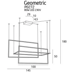 MAXlight GEOMETRIC P0271, P0272 lampa wisząca LED