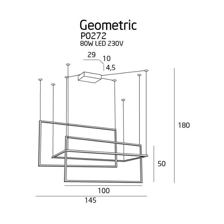 MAXlight GEOMETRIC P0271, P0272 pendant lamp LED