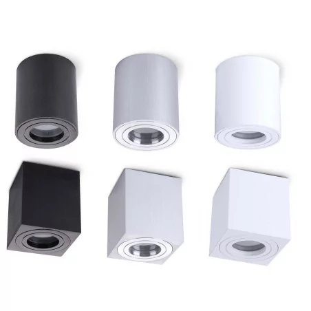 Kobi AQUARIUS mounted lamp IP44 GU10 white black aluminium Kobi AQUARIUS mounted lamp IP44 GU10 white black aluminium