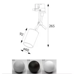 CLEONI MINORIS T091A1Thd spotlight track 230V