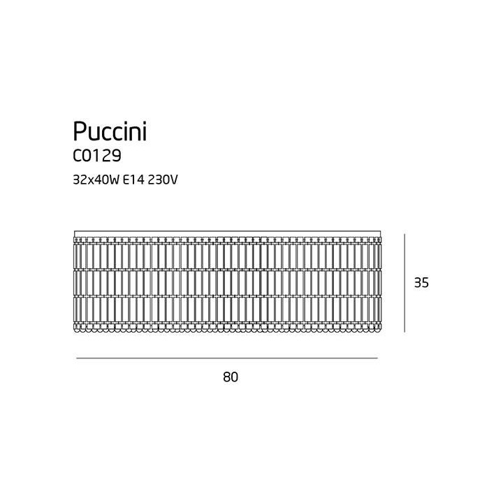 MAXlight PUCCINI C0127, C0129 elegancki plafon ze szkła