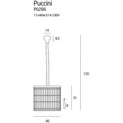 MAXlight PUCCINI C0266, C0267, C0268 Hanging lamp