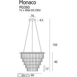 MAXlight MONACO P0259, P0260 Lampa wisząca
