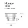 MAXlight MONACO C0136, C0137 Plafon