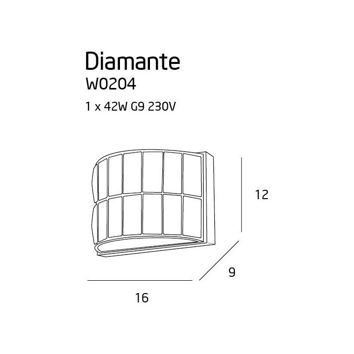 MAXlight DIAMANTE II W0204 Wall lamp