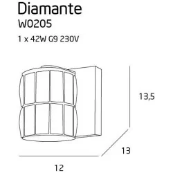 MAXlight DIAMANTE I W0205 Kinkiet