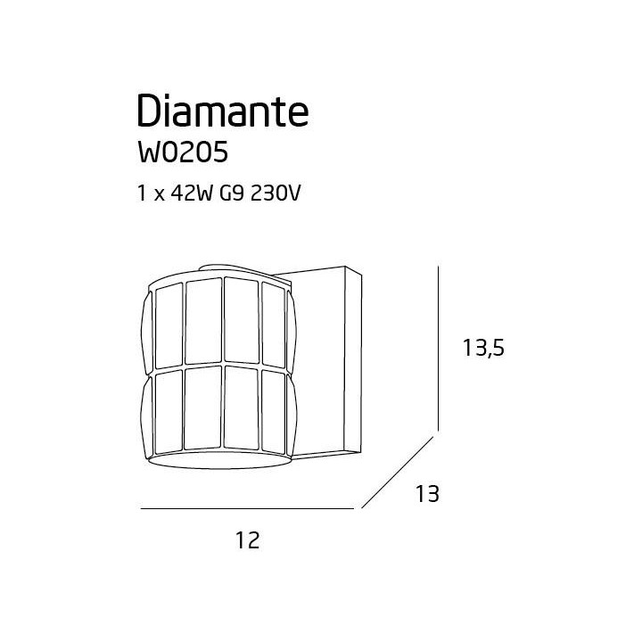 MAXlight DIAMANTE I W0205 Wall lamp