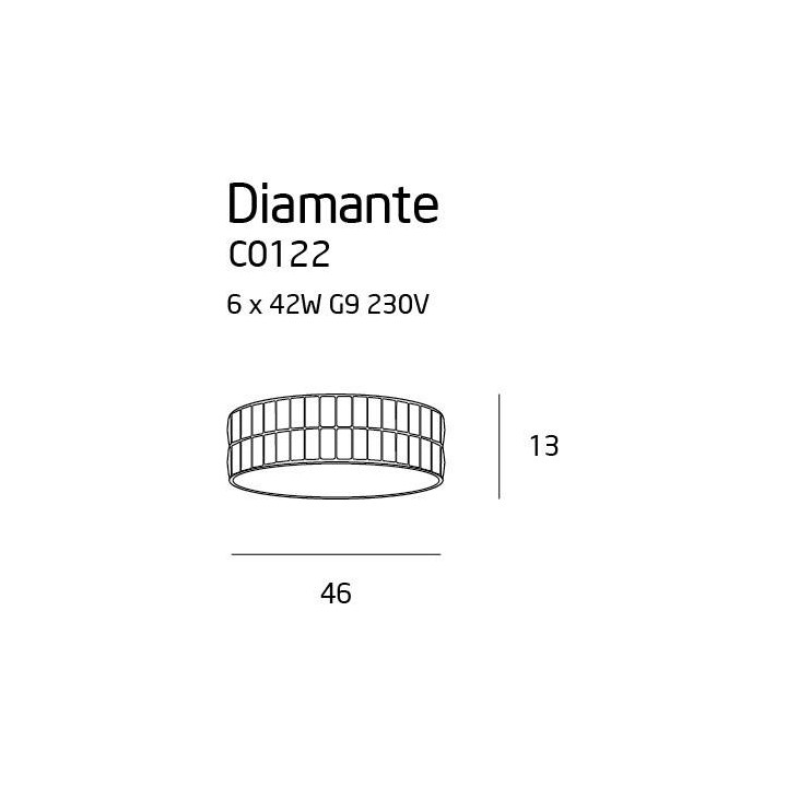 MAXlight DIAMANTE C0122 wypr&oacute;buj zjawiskowy plafon ze szkła