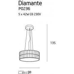 MAXlight DIAMANTE P0236, P0238 Lampa wisząca
