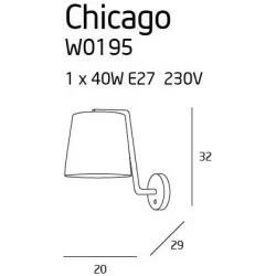 MAXlight CHICAGO W193, W194, W195 Kinkiet