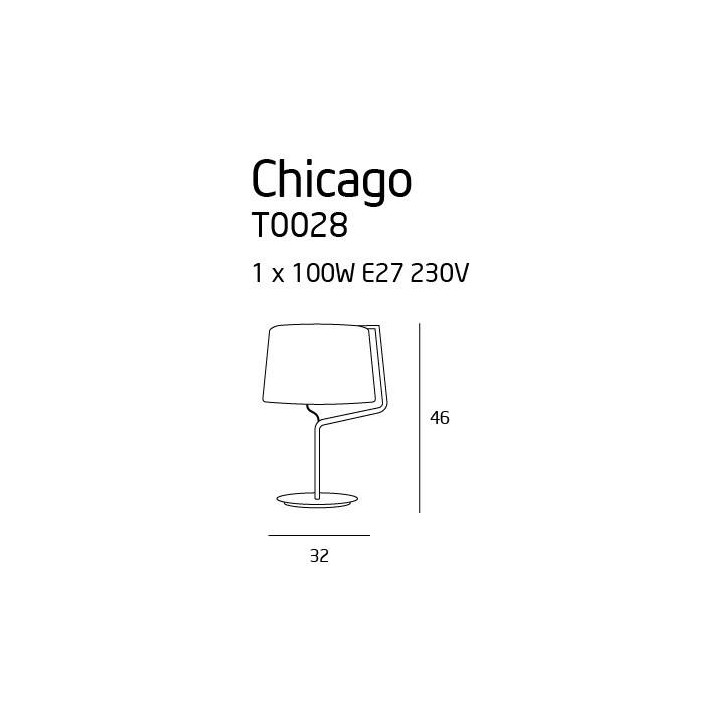 MAXlight CHICAGO T0028, T0029, T0030 Lampa stołowa