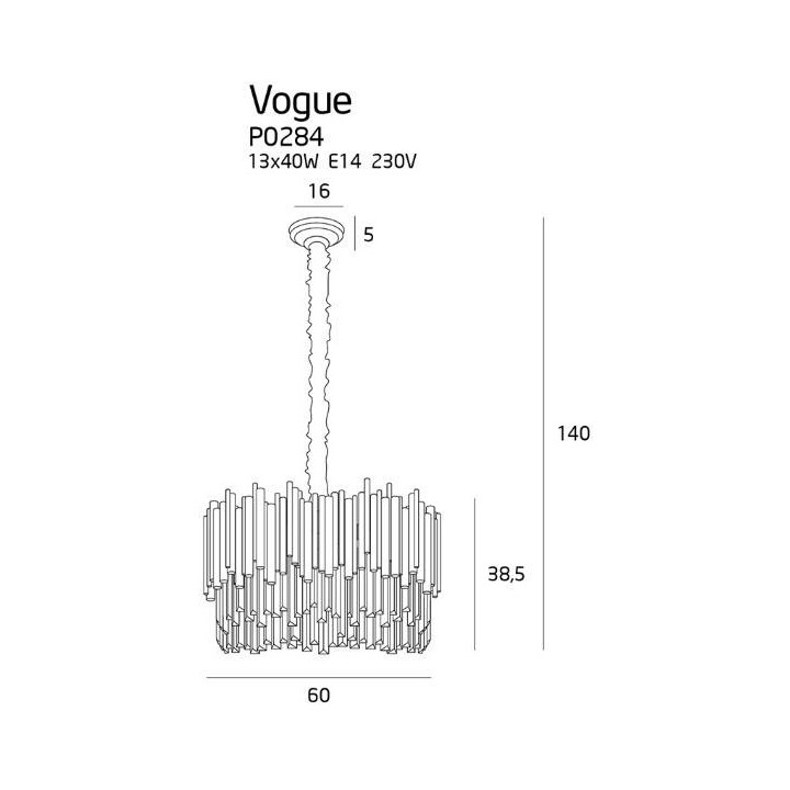 Maxlight VOGUE P0284 Lampa wisząca