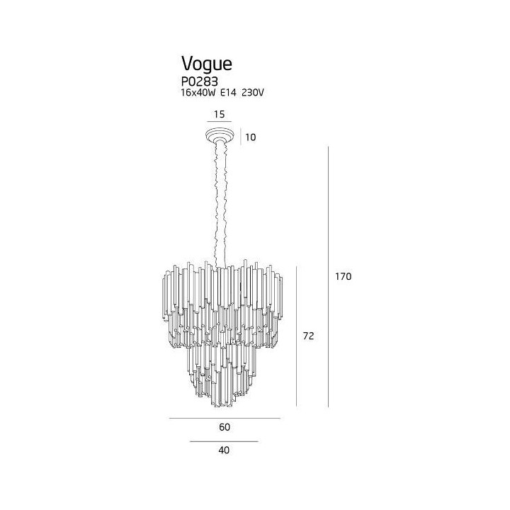 Maxlight VOGUE P0283 Lampa wisząca