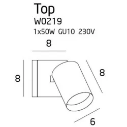 Maxlight TOP I W0218, W0219 Wall lamp