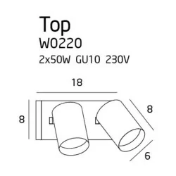 Maxlight TOP II W0220, W0221 Wall lamp