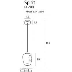 Maxlight SPIRIT Transparent, Smoky gray P0288, P0289 Hanging lamp