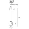 Maxlight SPIRIT Transparent, Smoky gray P0288, P0289 Hanging lamp