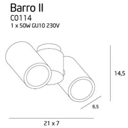 MAXlight Barro II C0113, C0114 Plafon