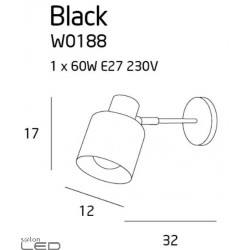 Maxlight BLACK W0188 Kinkiet