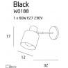 Maxlight BLACK W0188 Wall lamp