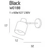 Maxlight BLACK W0188 Wall lamp