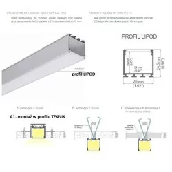 Profil architektoniczny LIPOD do płyt G-K 2m