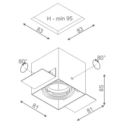 AQUAFORM SQUARES 50x1 trimless recessed 12V 35511