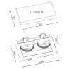 AQFORM MINISQUARE x2 wpuszczany 30212-0000-T8-PH