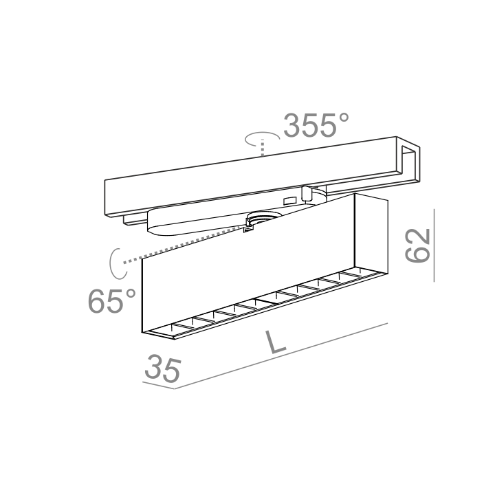 AQFORM RAFTER points LED track for 3F lighting track