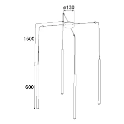 CLEONI NER T169/ZAS4 Lampa wisząca