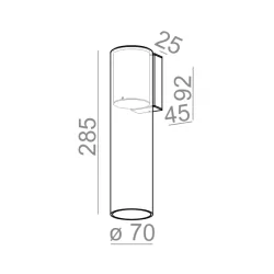 AQFORM MODERN GLASS Tube LED 230V wall