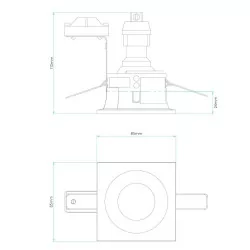 ASTRO MINIMA SQUARE white IP65 for indoor use