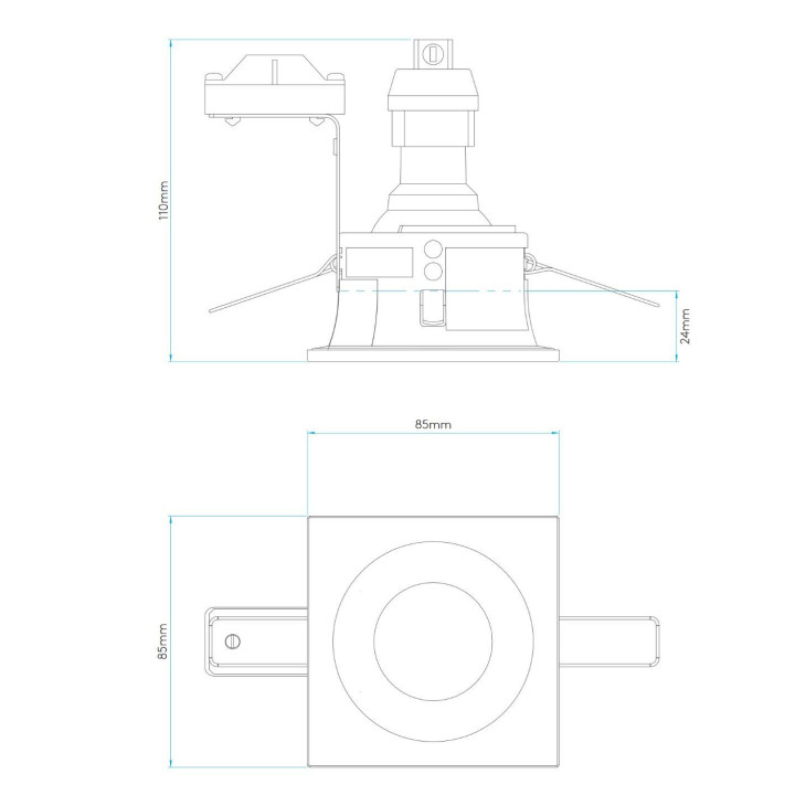 ASTRO MINIMA SQUARE white IP65 for indoor use