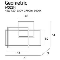 MAXlight GEOMETRIC W0233, W0234 LED wall light