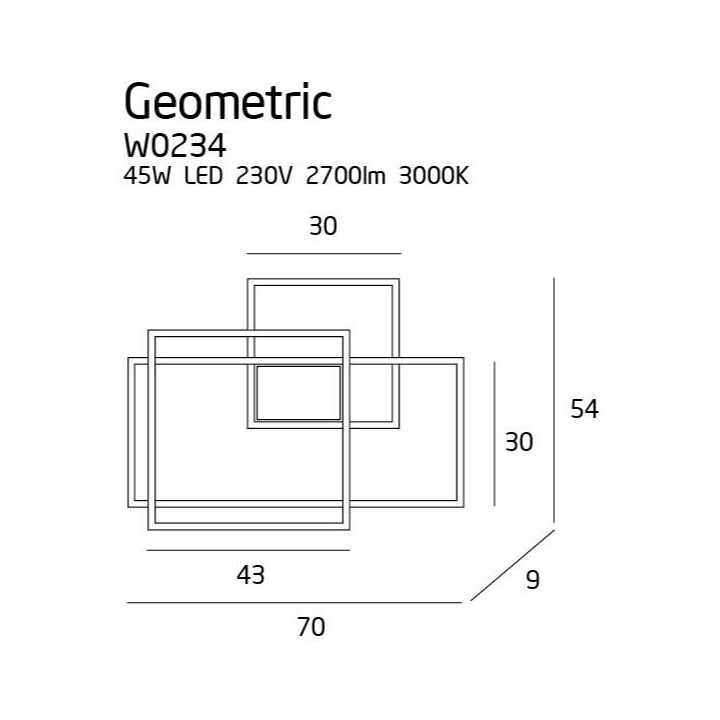 MAXlight GEOMETRIC W0233, W0234 kinkiet LED