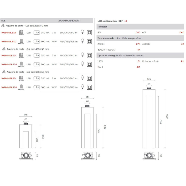 BPM LYRA 10560 integrated wall LED lamp