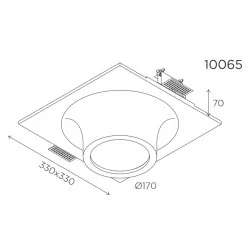 BPM VOLCANO 10065 LED 16,3W plaster recessed