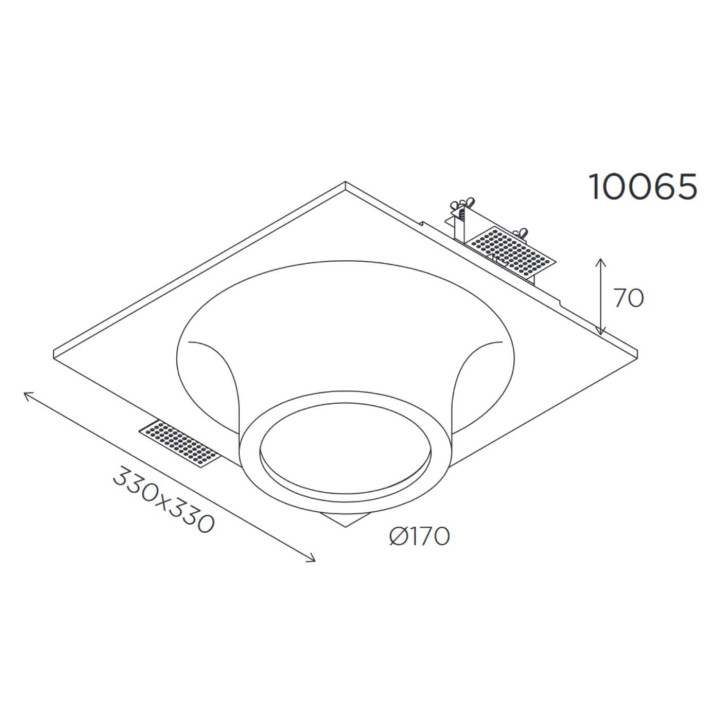 BPM VOLCANO 10065 LED 16,3W gipsowa