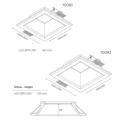 BPM Lighting ORIONIS 10081, 10082 plaster