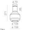 AQFORM MODERN GLASS Barrel E27 natynkowy 40406