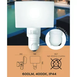 FLOODLIGHT LED 10W with SENSOR and camera