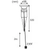 Outdoor plant light w/ spike, special line 1W LED, Aluminium, 3 pc. set