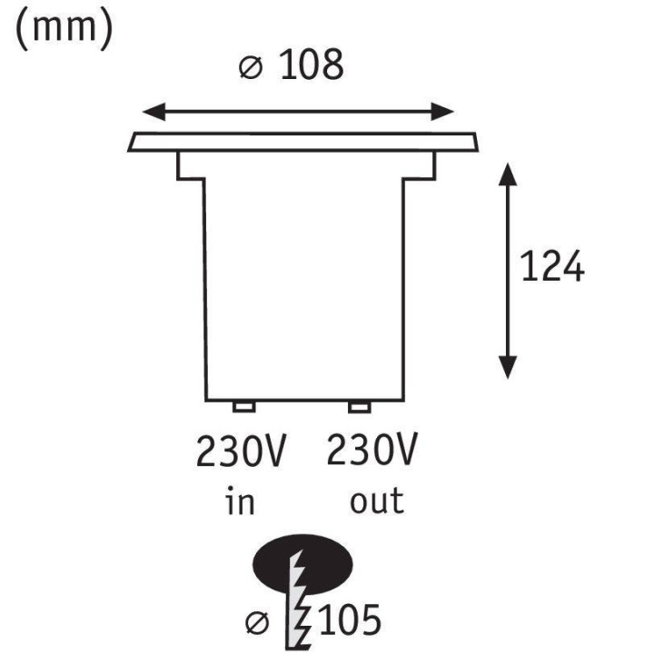 Paulmann Line Floor LED round luminaire 1x3,5W GU10
