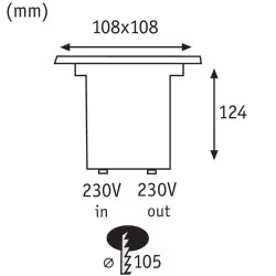 Paulmann Line Floor LED rectangular 1x3,5W GU10