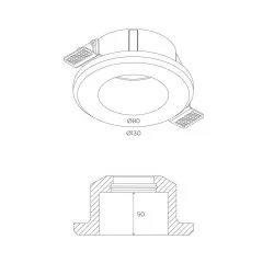 BPM NAIMA 30004 integrated ceiling 8cm