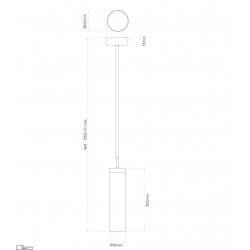 ASTRO KYOTO LED elegant hanging bathroom lamp in 2 colors IP44
